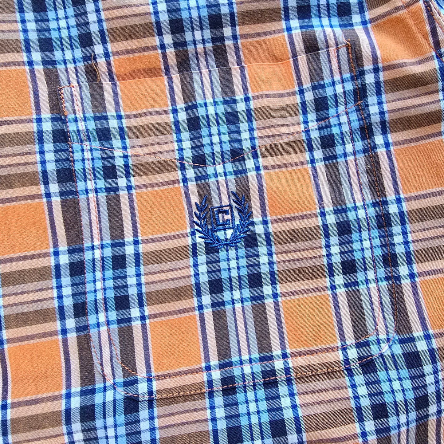 Vintage Chaps Ralph Lauren Plaid Short Sleeve Button Up Shirt - L/XL