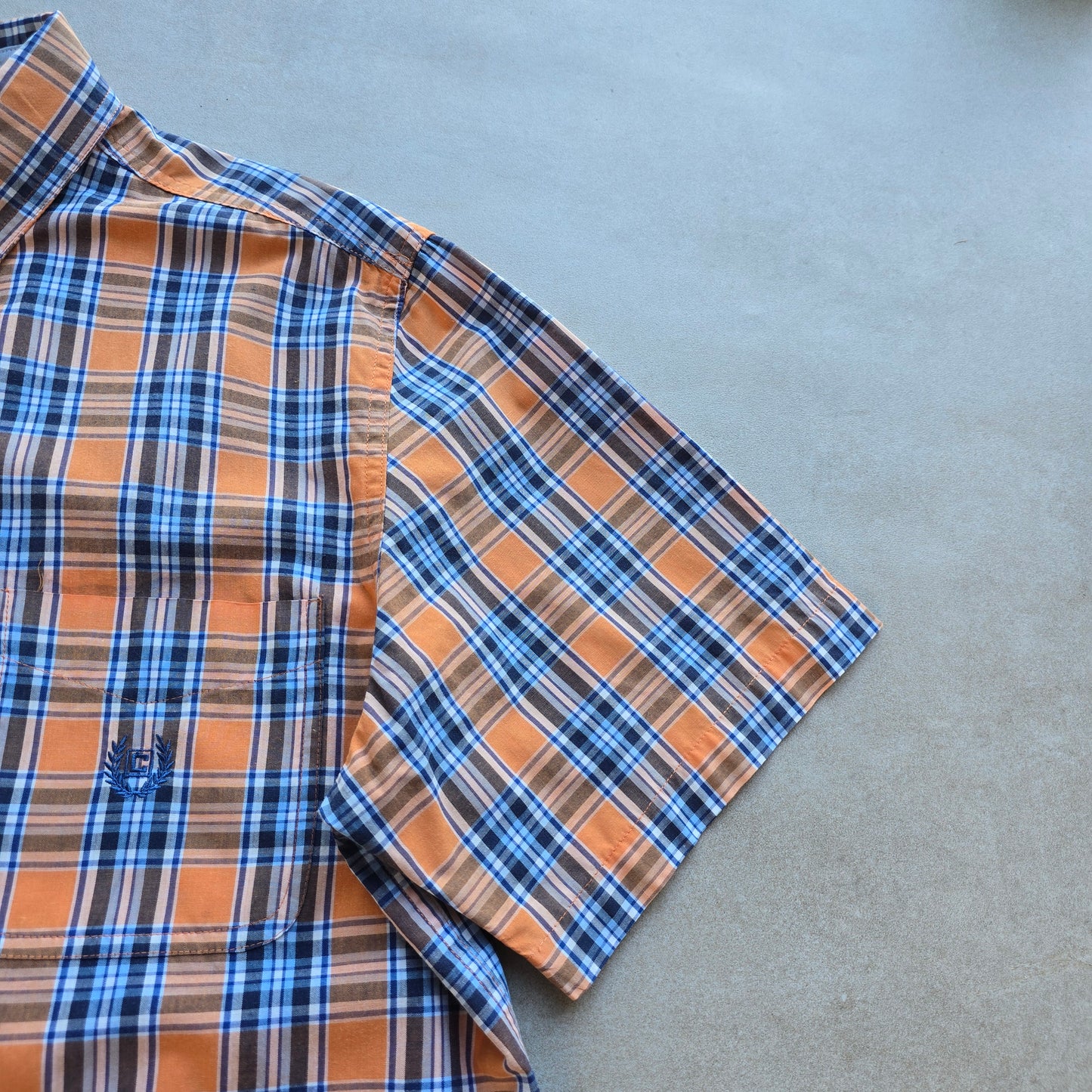 Vintage Chaps Ralph Lauren Plaid Short Sleeve Button Up Shirt - L/XL