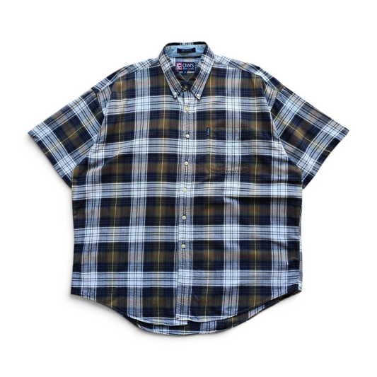 Vintage Chaps Ralph Lauren Plaid Short Sleeve Button Up Shirt - XL/2XL