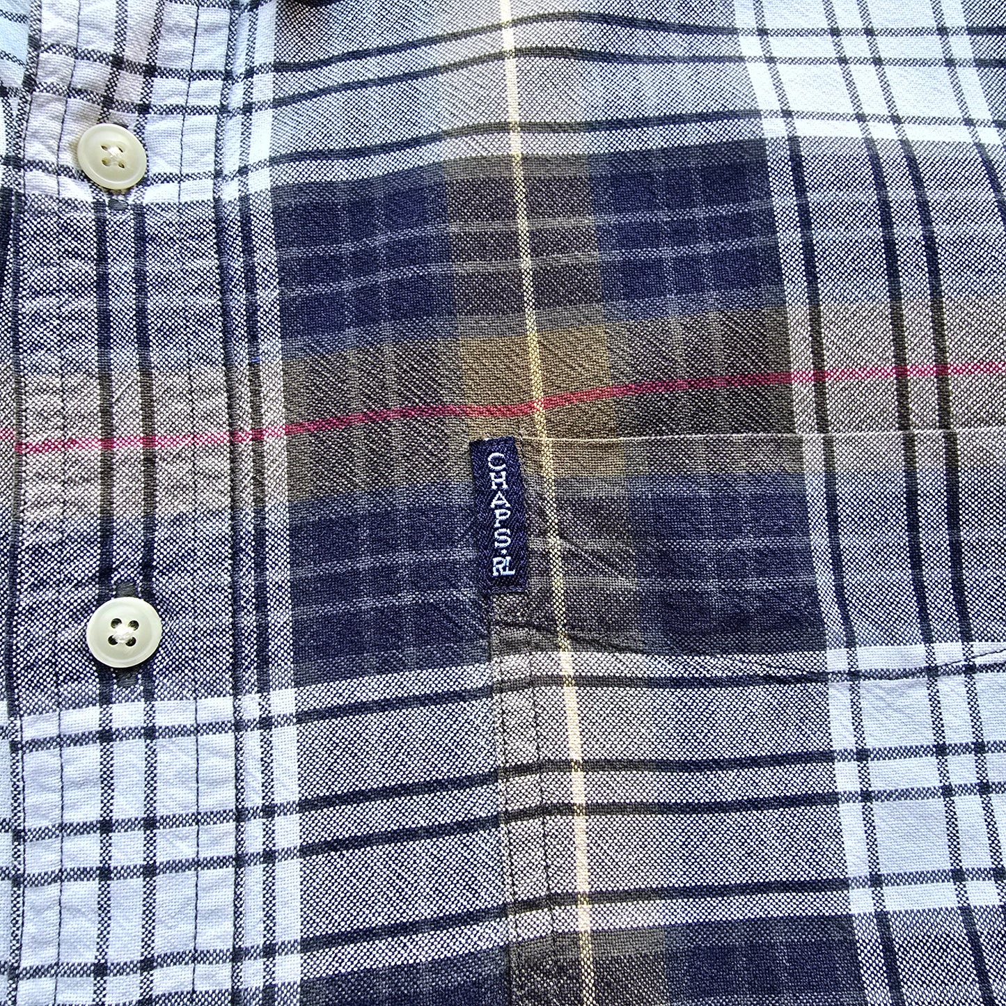 Vintage Chaps Ralph Lauren Plaid Short Sleeve Button Up Shirt - XL/2XL