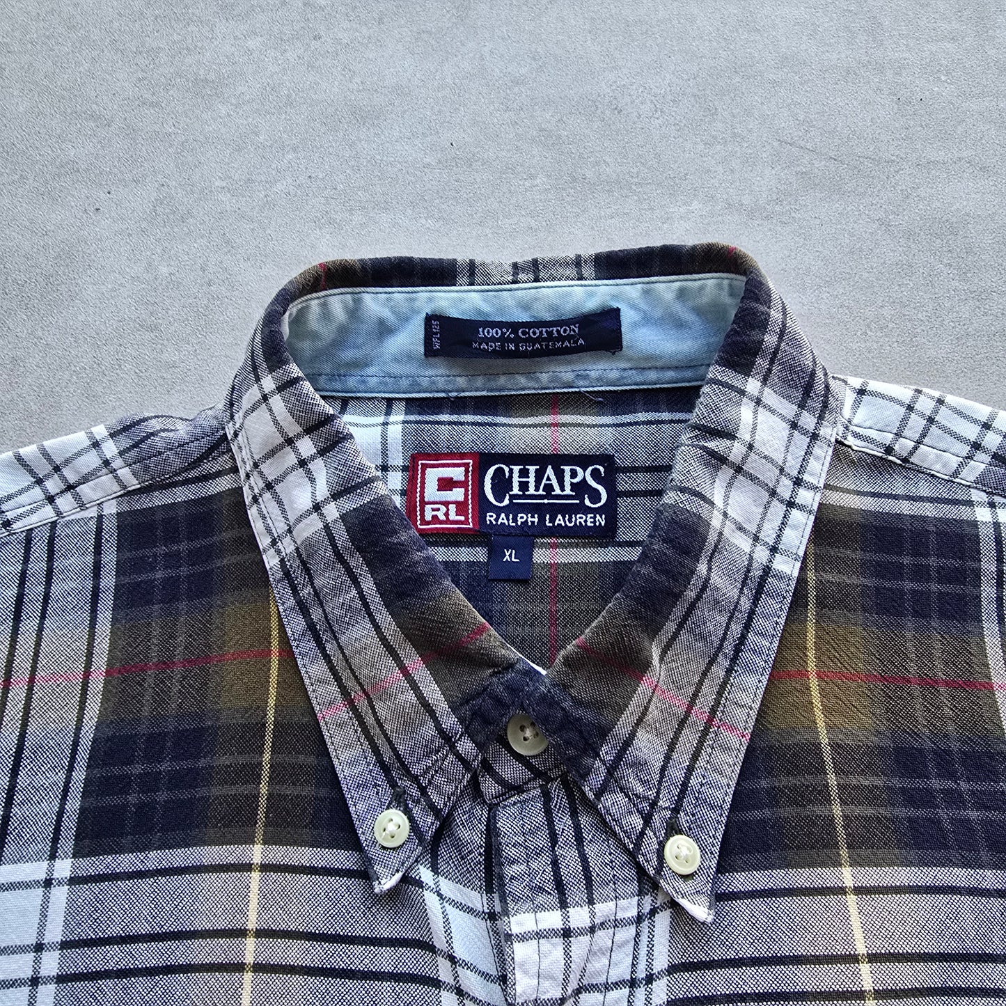 Vintage Chaps Ralph Lauren Plaid Short Sleeve Button Up Shirt - XL/2XL