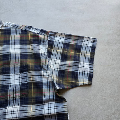 Vintage Chaps Ralph Lauren Plaid Short Sleeve Button Up Shirt - XL/2XL