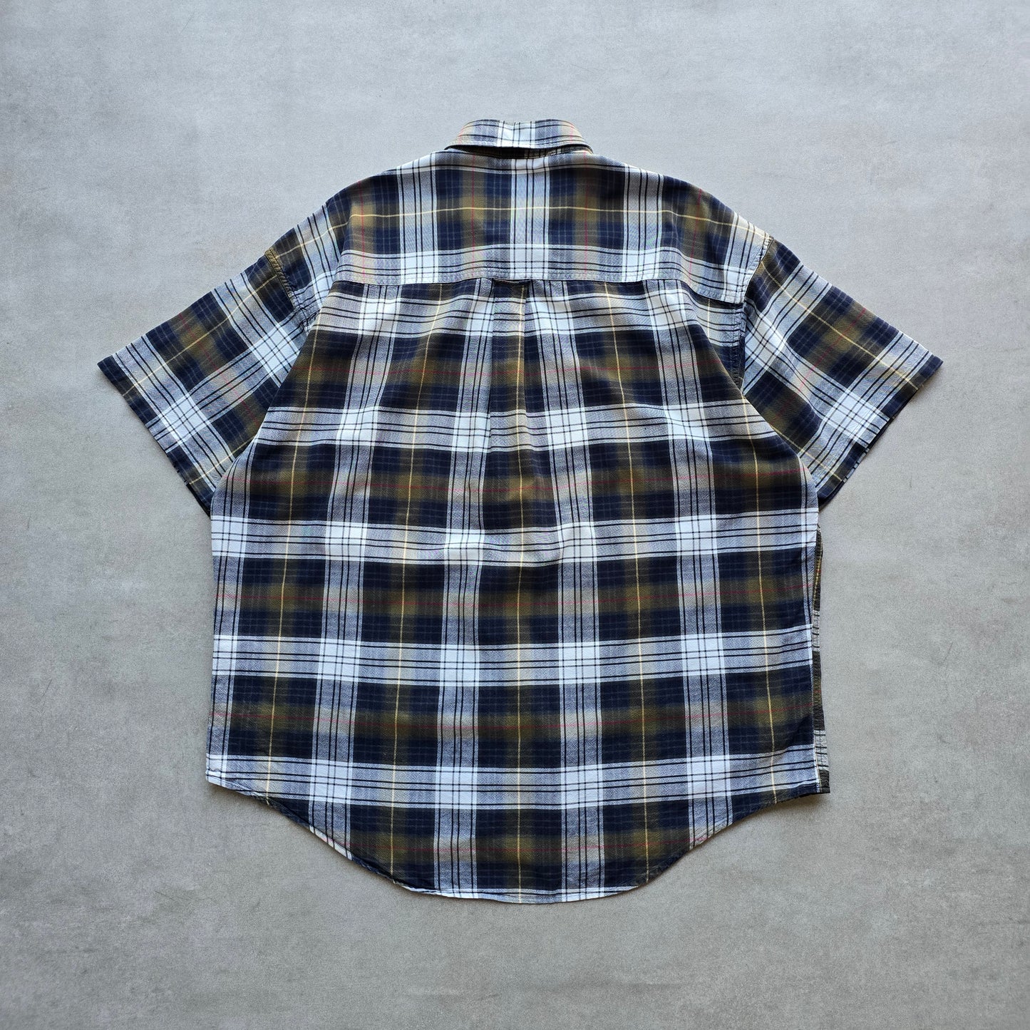 Vintage Chaps Ralph Lauren Plaid Short Sleeve Button Up Shirt - XL/2XL