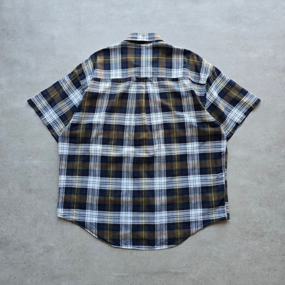 Vintage Chaps Ralph Lauren Plaid Short Sleeve Button Up Shirt - XL/2XL
