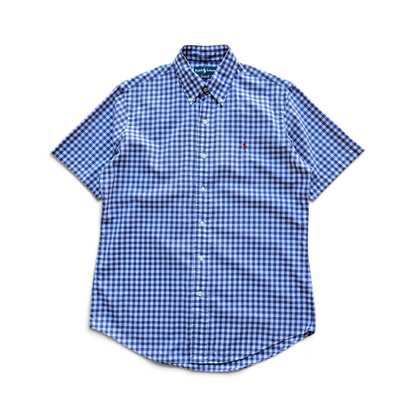 Vintage Ralph Lauren Check Short Sleeve Button Up Shirt - M