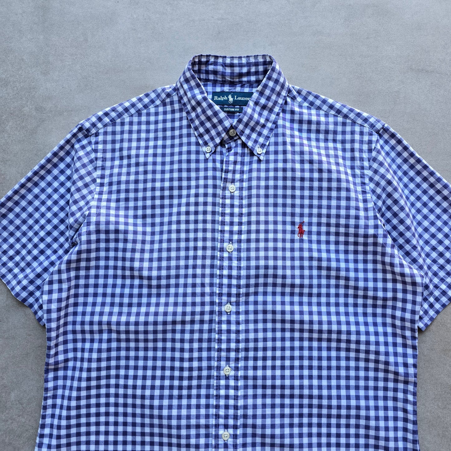 Vintage Ralph Lauren Check Short Sleeve Button Up Shirt - M