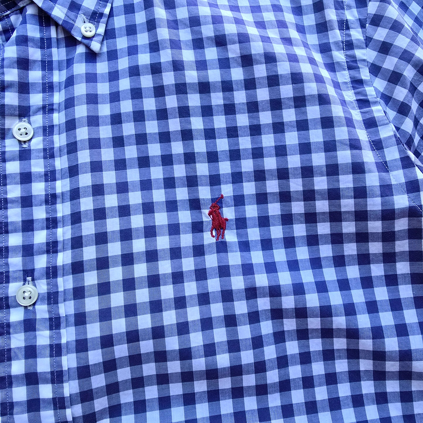 Vintage Ralph Lauren Check Short Sleeve Button Up Shirt - M