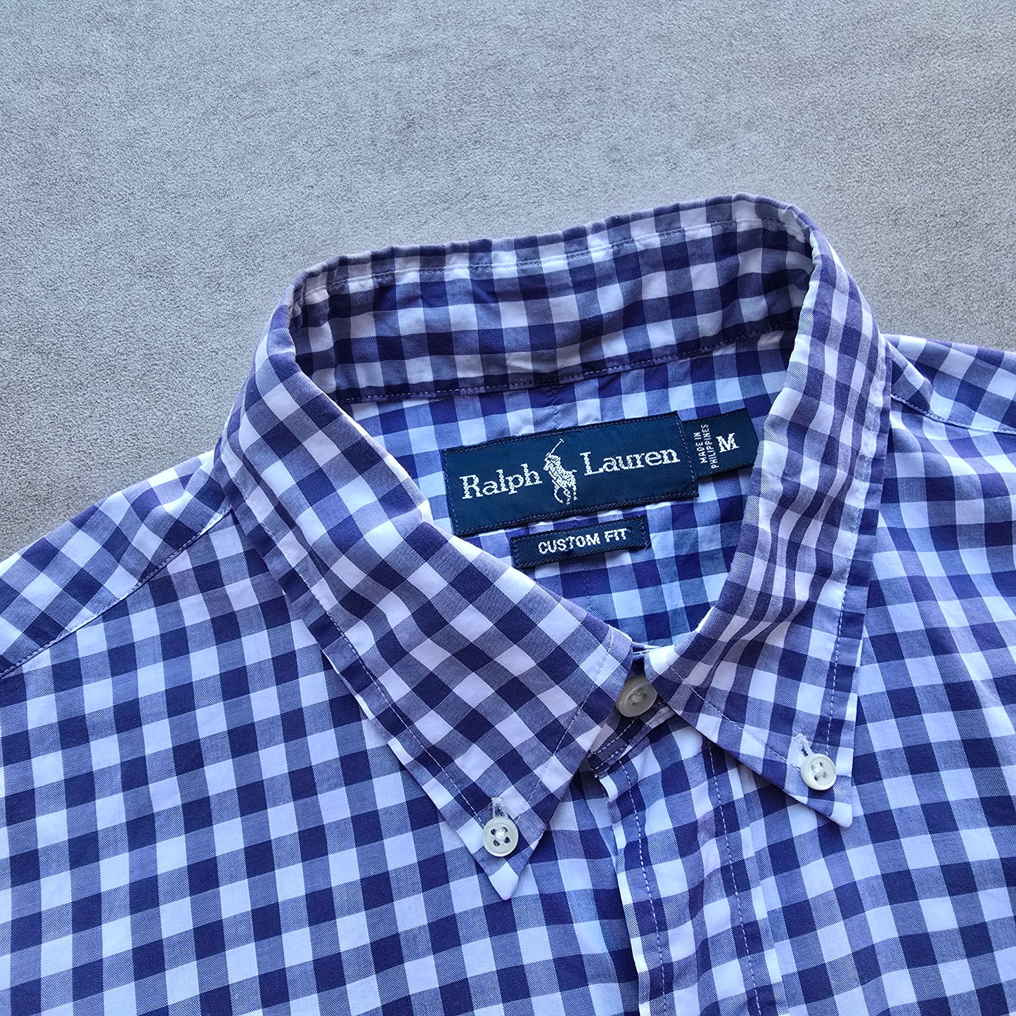 Vintage Ralph Lauren Check Short Sleeve Button Up Shirt - M