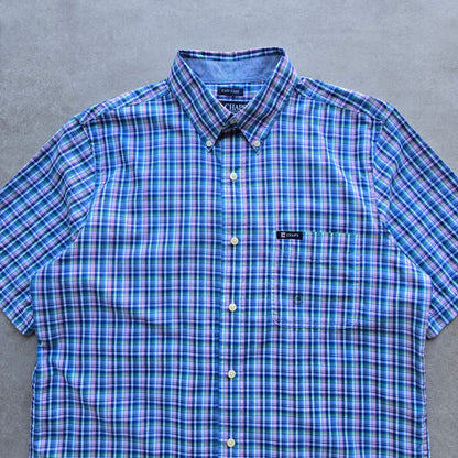 Vintage Chaps Ralph Lauren Plaid Short Sleeve Button Up Shirt - M
