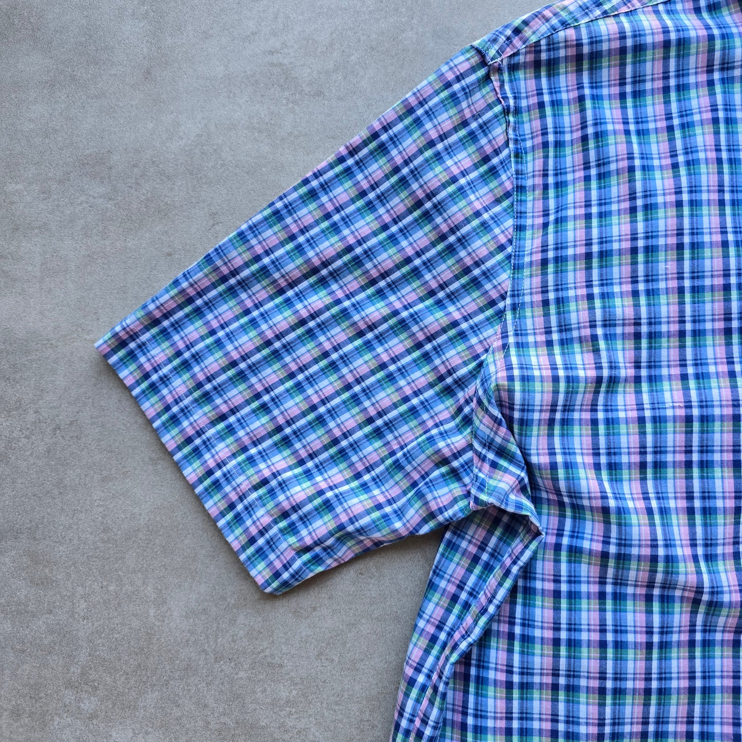 Vintage Chaps Ralph Lauren Plaid Short Sleeve Button Up Shirt - M