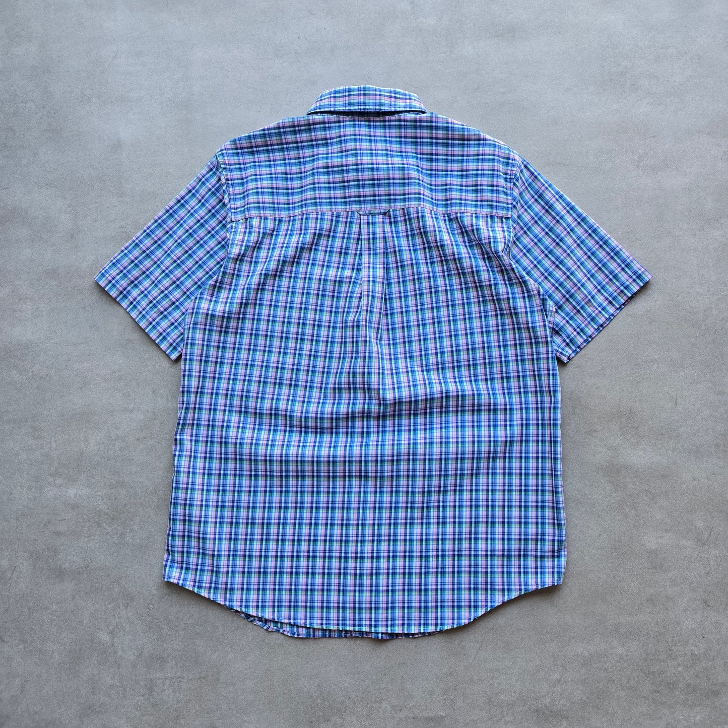 Vintage Chaps Ralph Lauren Plaid Short Sleeve Button Up Shirt - M