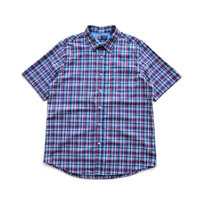 Vintage Chaps Ralph Lauren Plaid Short Sleeve Button Up Shirt - XL