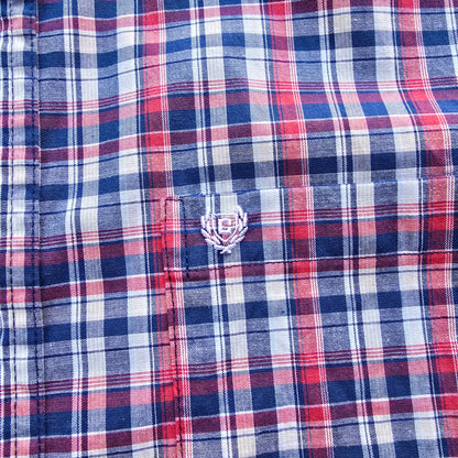 Vintage Chaps Ralph Lauren Plaid Short Sleeve Button Up Shirt - XL