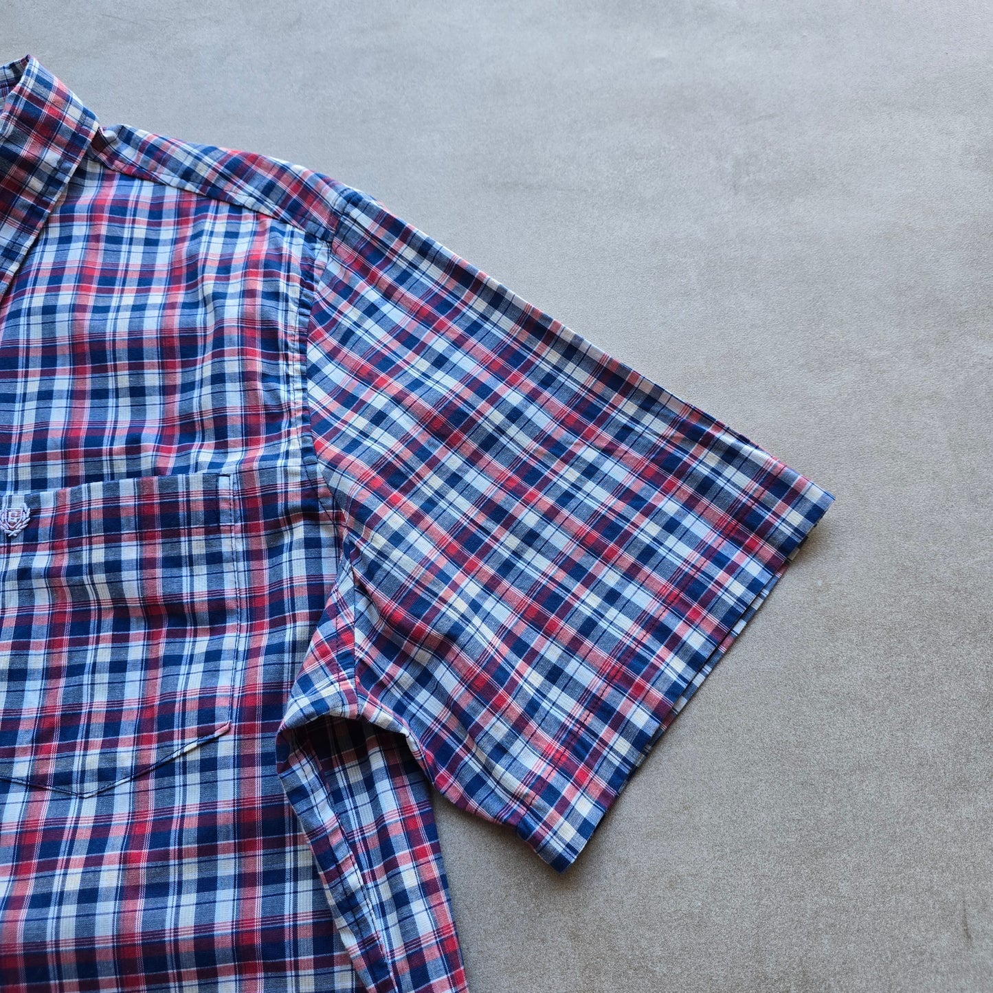 Vintage Chaps Ralph Lauren Plaid Short Sleeve Button Up Shirt - XL