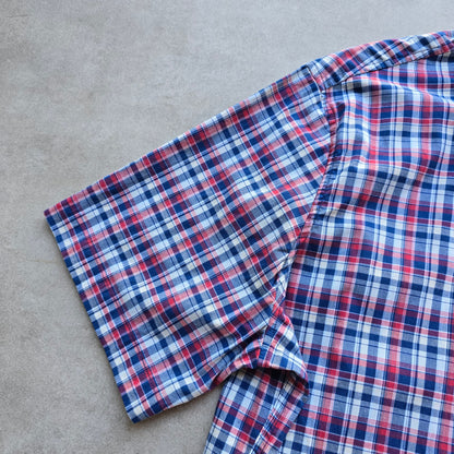 Vintage Chaps Ralph Lauren Plaid Short Sleeve Button Up Shirt - XL