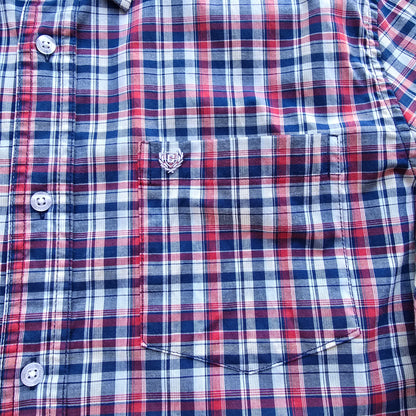 Vintage Chaps Ralph Lauren Plaid Short Sleeve Button Up Shirt - XL