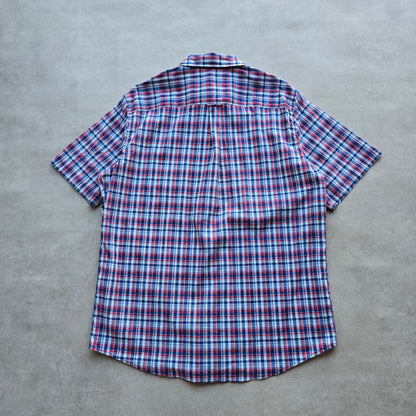 Vintage Chaps Ralph Lauren Plaid Short Sleeve Button Up Shirt - XL