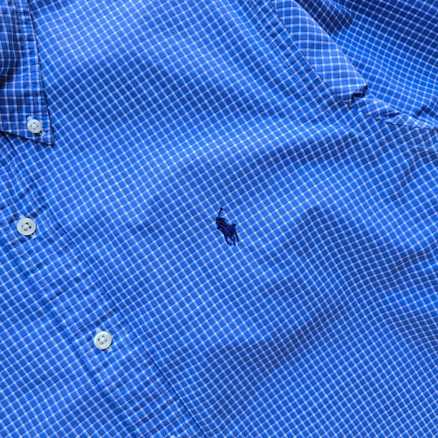 Ralph Lauren Check Long Sleeve Button Up Shirt - M