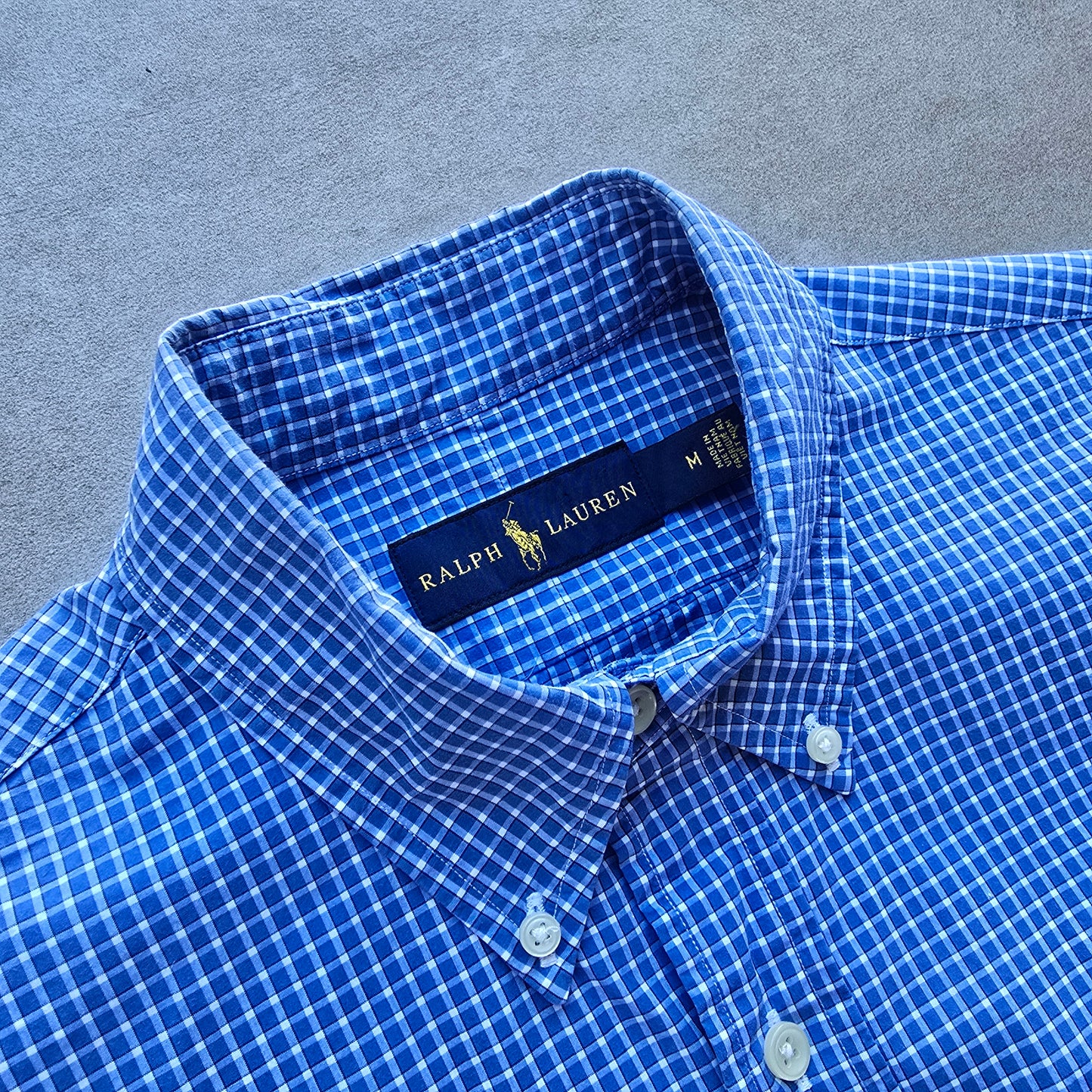 Ralph Lauren Check Long Sleeve Button Up Shirt - M