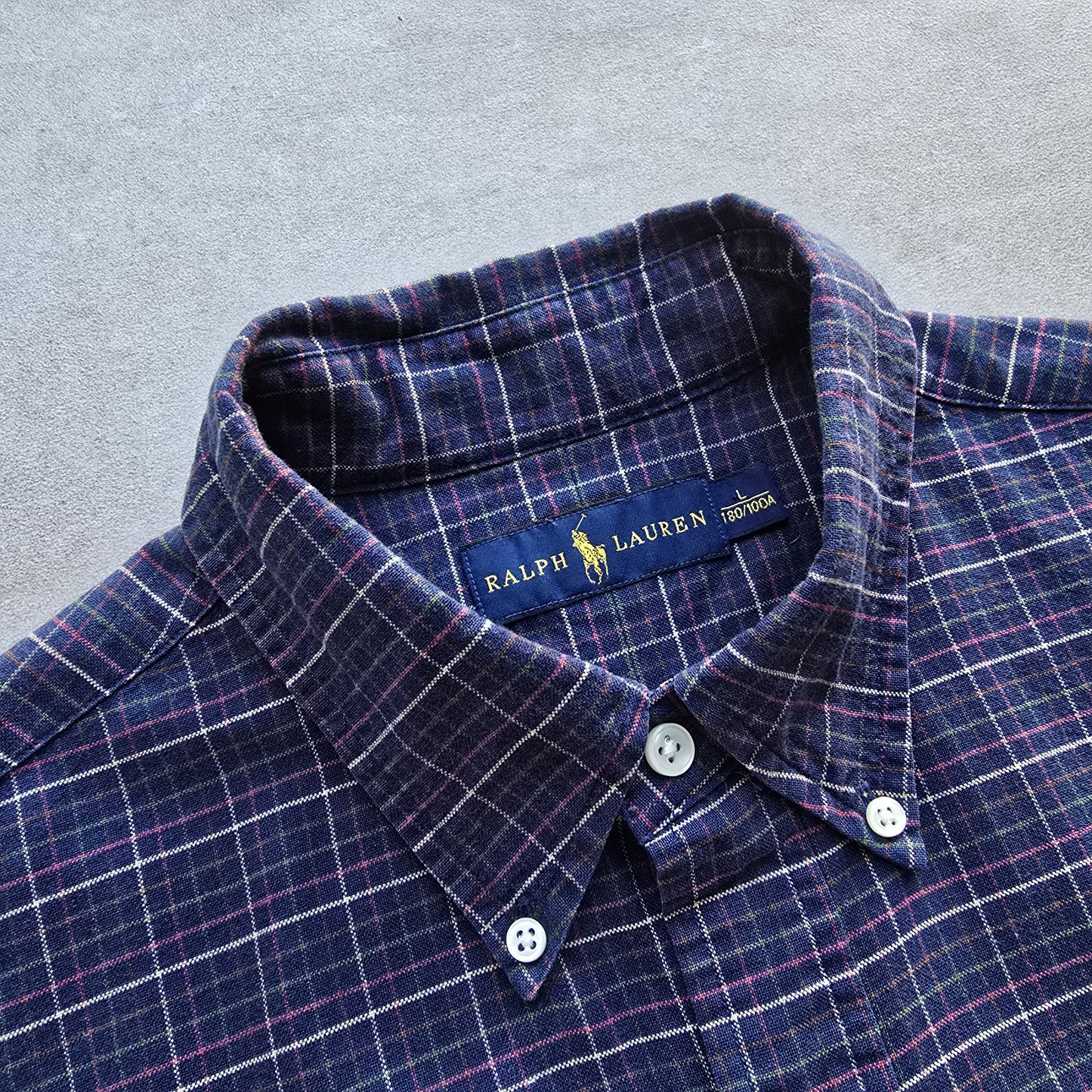 Ralph Lauren Plaid Long Sleeve Button Up Shirt - L