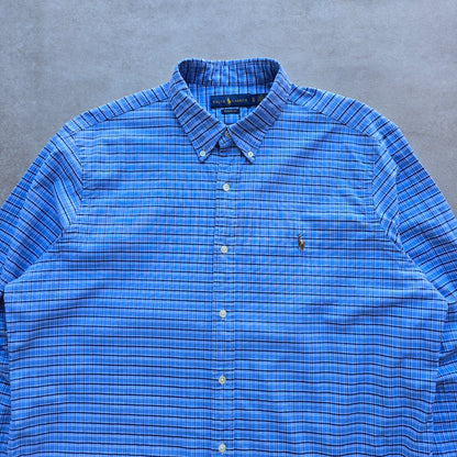 Ralph Lauren Plaid Long Sleeve Button Up Shirt - XL