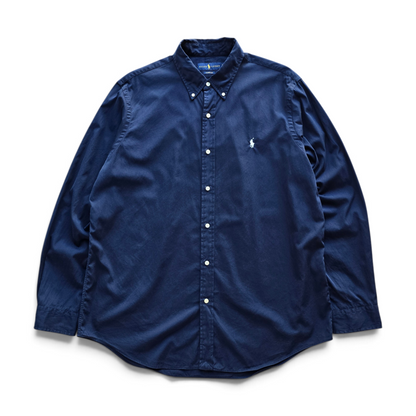 Ralph Lauren Navy Blue Long Sleeve Button Up Shirt - XL