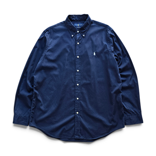 Ralph Lauren Navy Blue Long Sleeve Button Up Shirt - XL