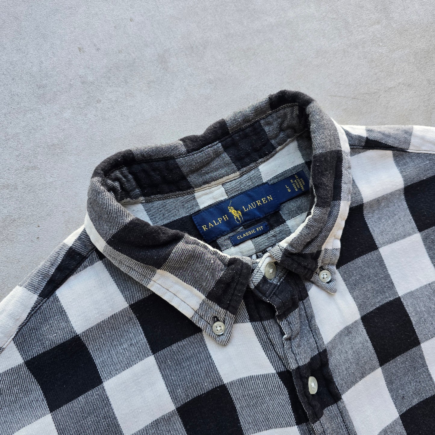 Ralph Lauren Check Long Sleeve Button Up Flannel Shirt - L