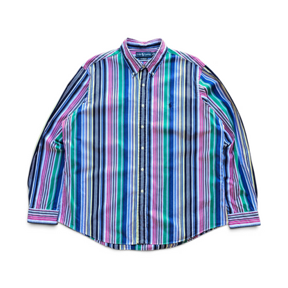 Ralph Lauren Striped Long Sleeve Button Up Shirt - XXL