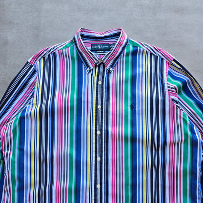 Ralph Lauren Striped Long Sleeve Button Up Shirt - XXL