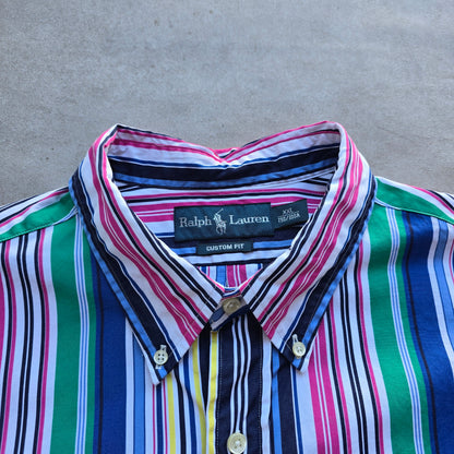Ralph Lauren Striped Long Sleeve Button Up Shirt - XXL