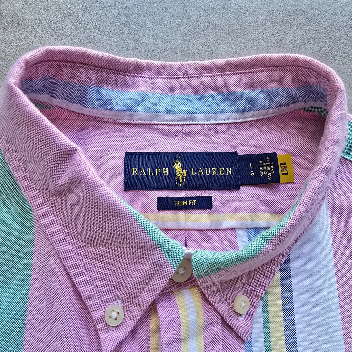 Ralph Lauren Striped Long Sleeve Button Up Shirt - L