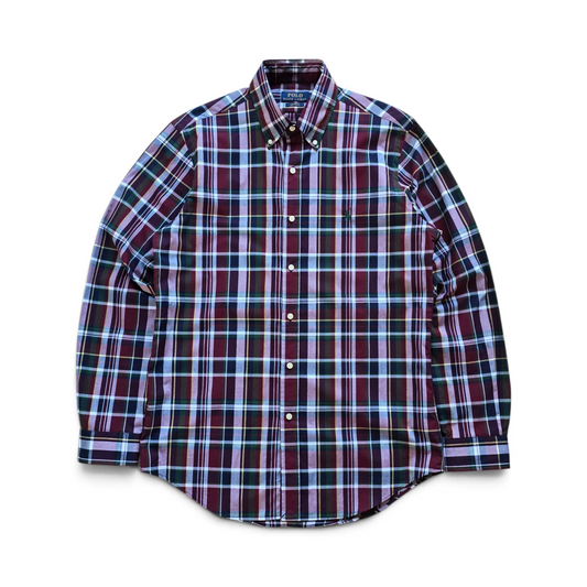 Ralph Lauren Plaid Long Sleeve Button Up Shirt - M