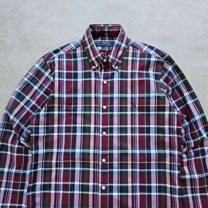 Ralph Lauren Plaid Long Sleeve Button Up Shirt - M