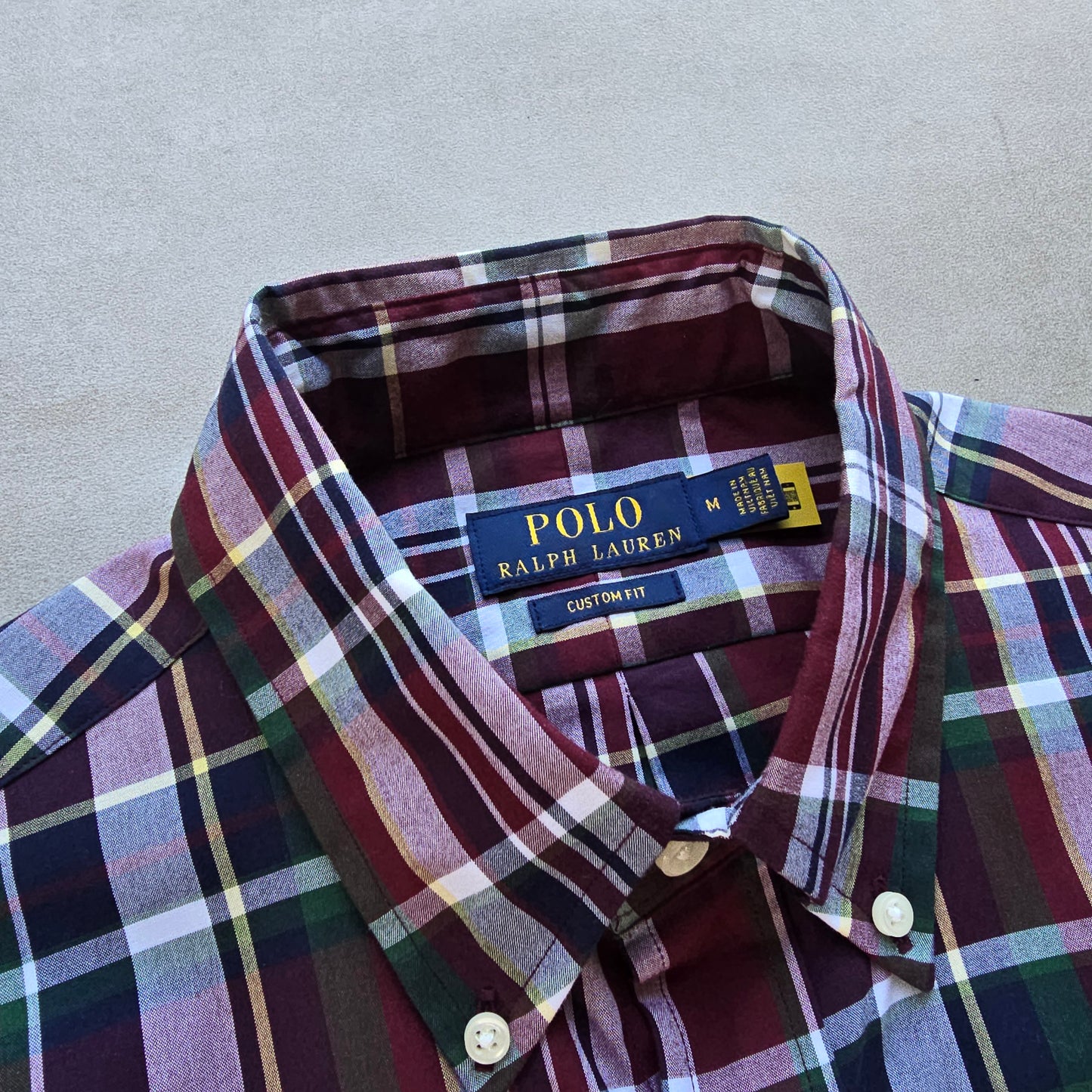 Ralph Lauren Plaid Long Sleeve Button Up Shirt - M