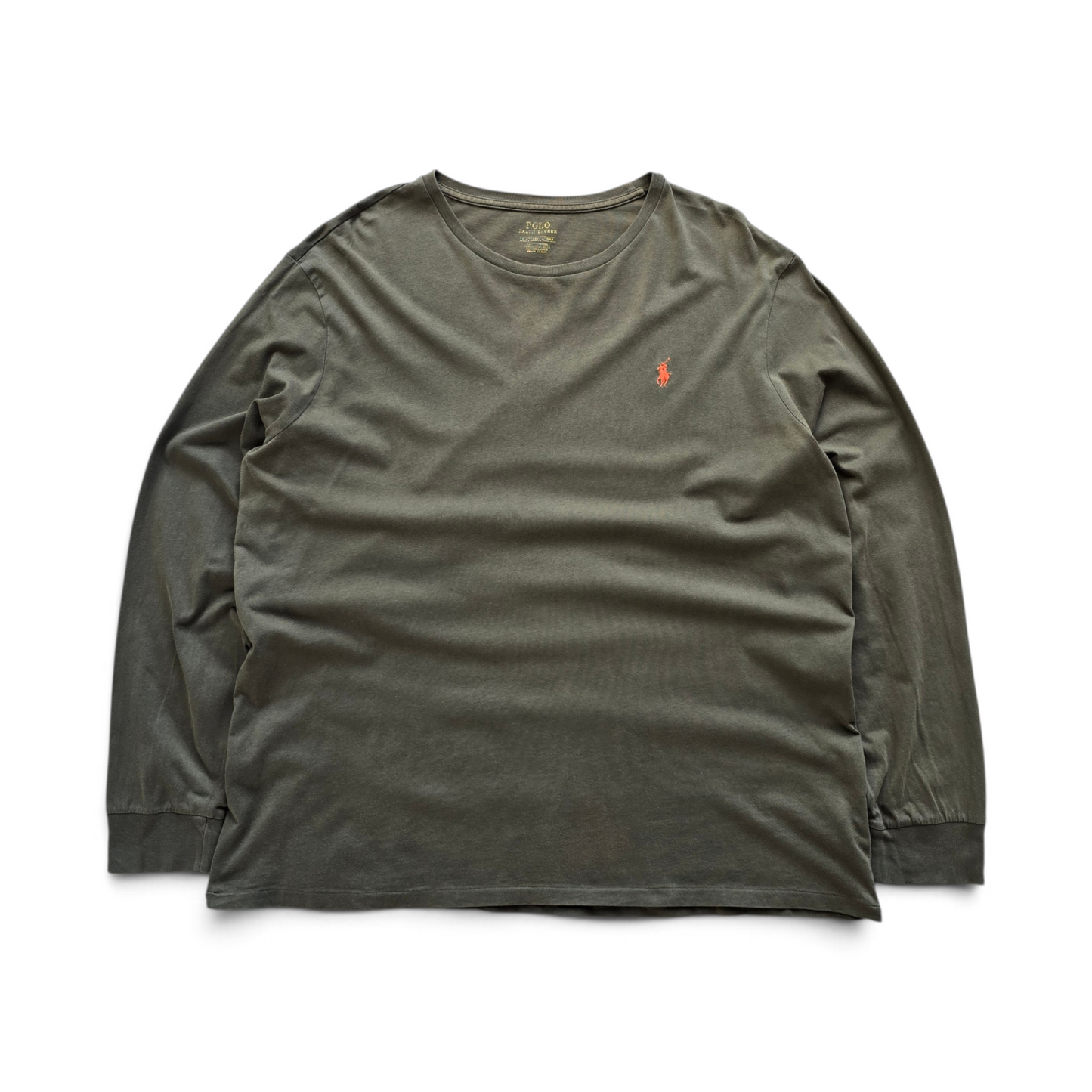 Ralph Lauren Khaki Green Long Sleeve Tee - XL