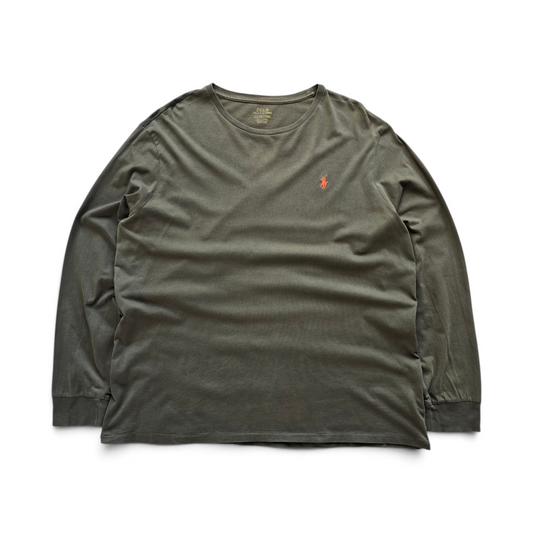 Ralph Lauren Khaki Green Long Sleeve Tee - XL