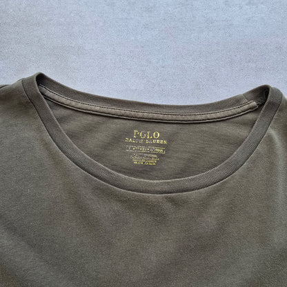 Ralph Lauren Khaki Green Long Sleeve Tee - XL