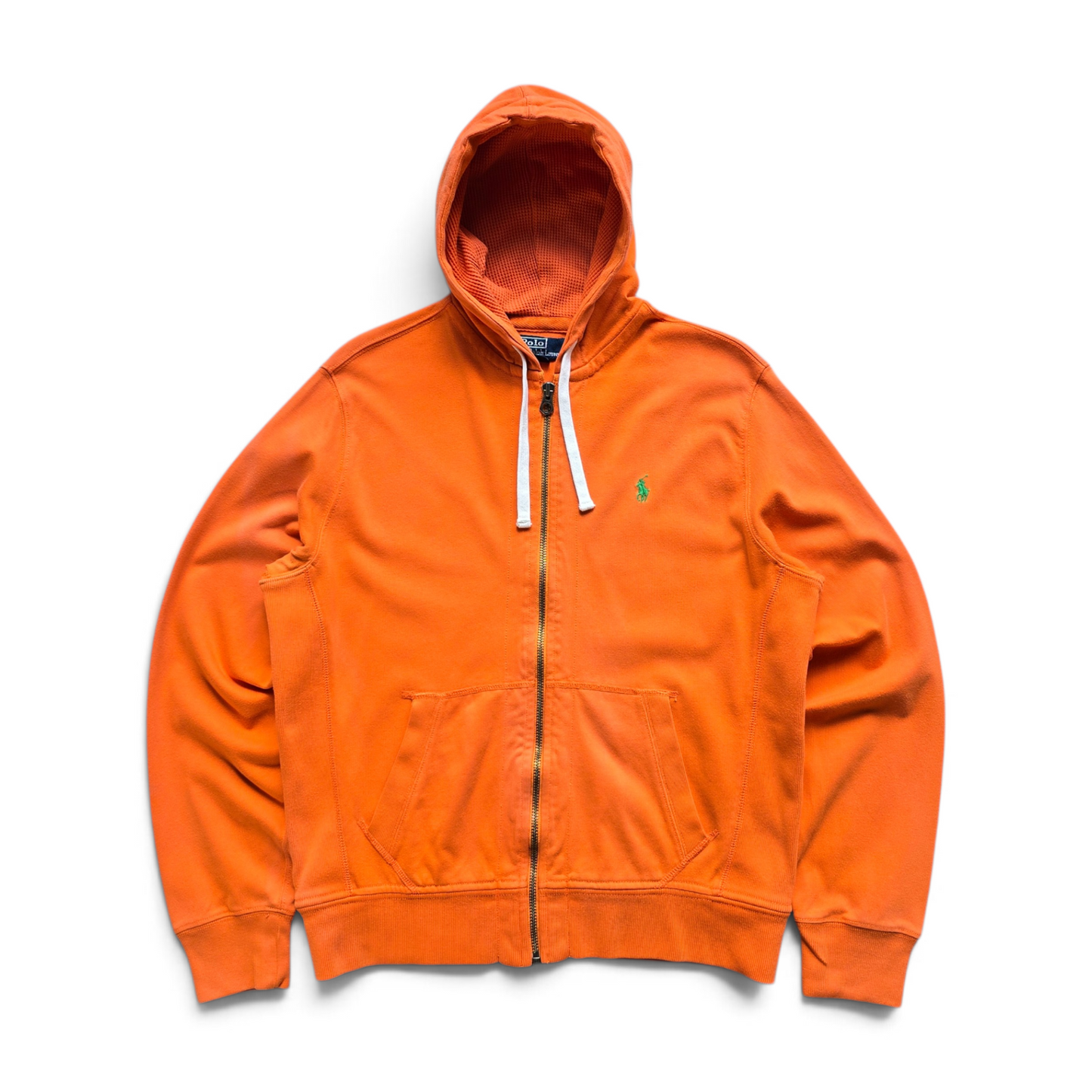 Vintage Ralph Lauren Orange Full Zip Hoodie - M
