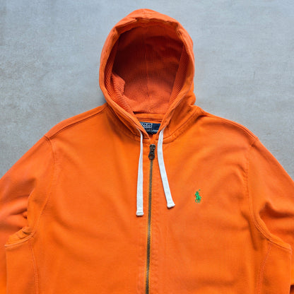 Vintage Ralph Lauren Orange Full Zip Hoodie - M
