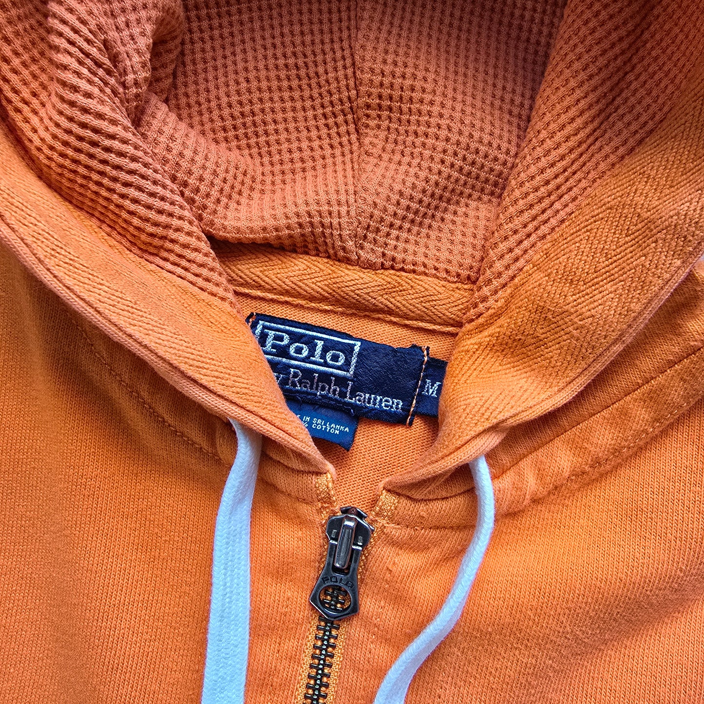 Vintage Ralph Lauren Orange Full Zip Hoodie - M
