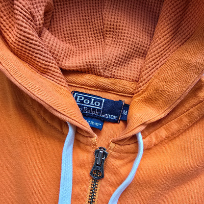 Vintage Ralph Lauren Orange Full Zip Hoodie - M