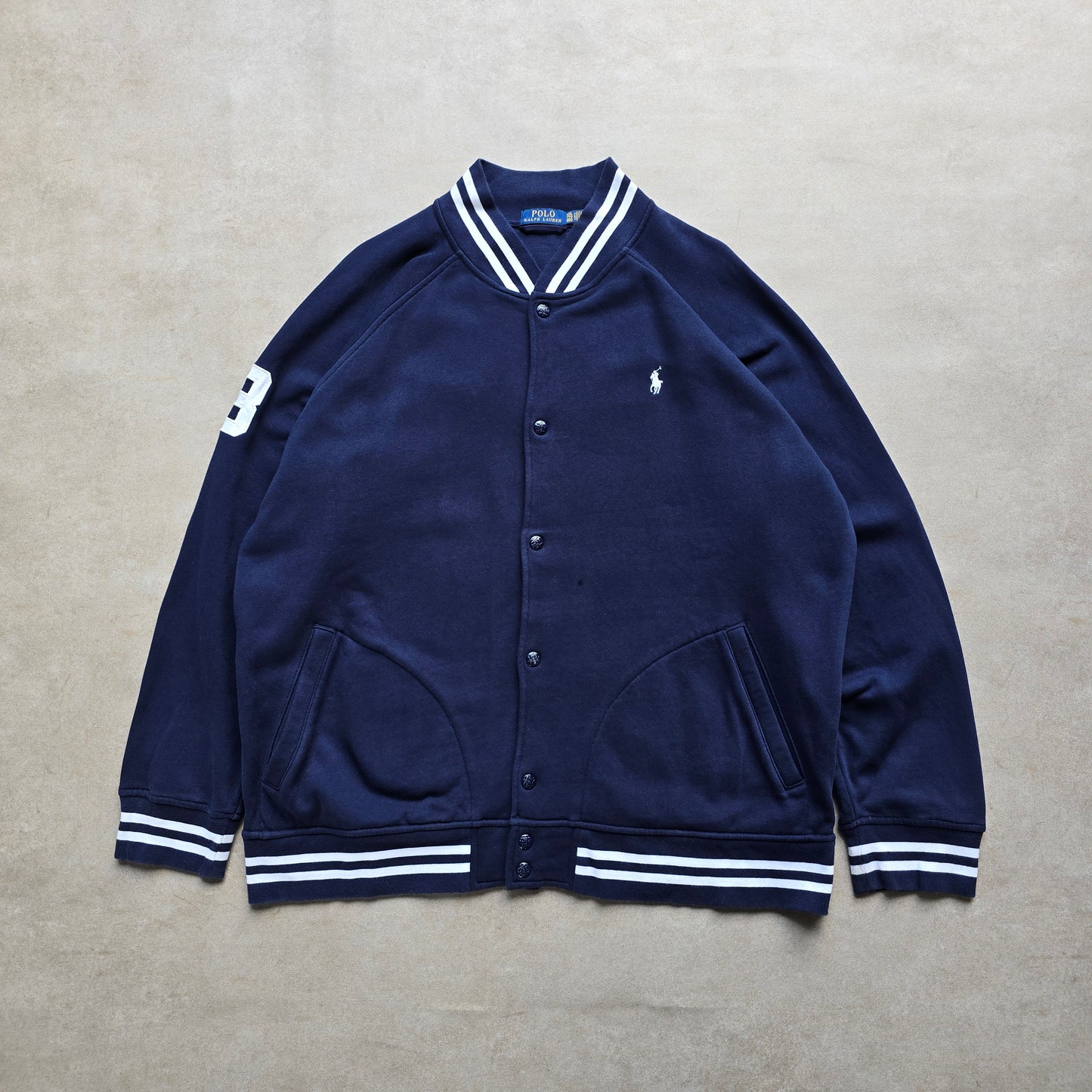 Ralph Lauren Triple Pony Fleece Baseball Jacket - XXL