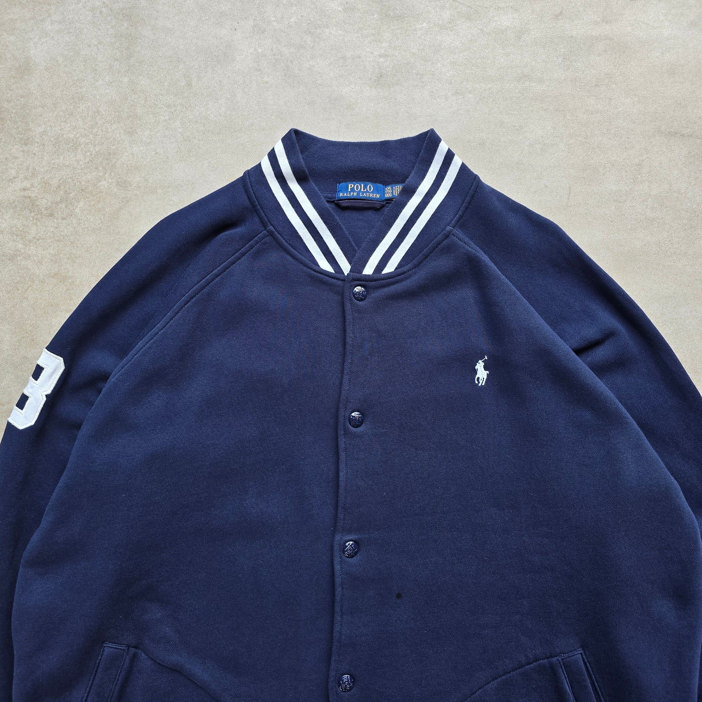 Ralph Lauren Triple Pony Fleece Baseball Jacket - XXL