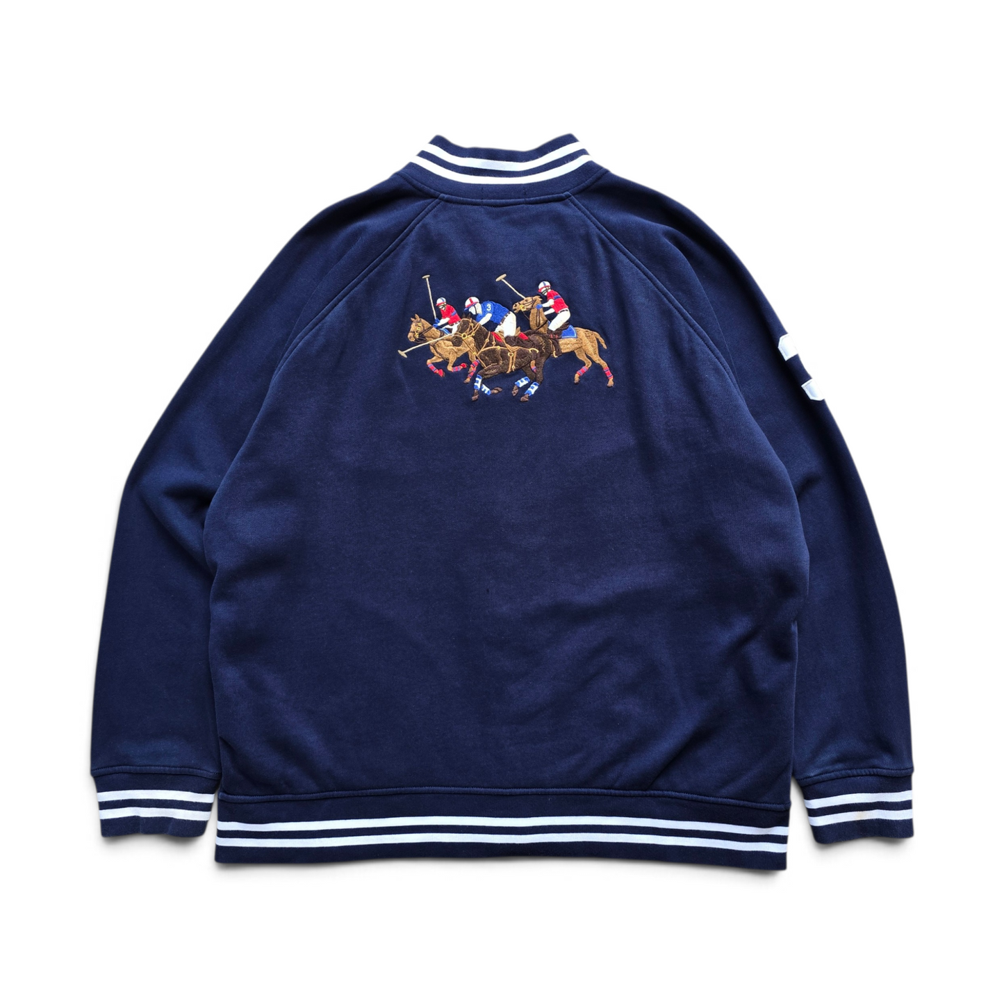 Ralph Lauren Triple Pony Fleece Baseball Jacket - XXL