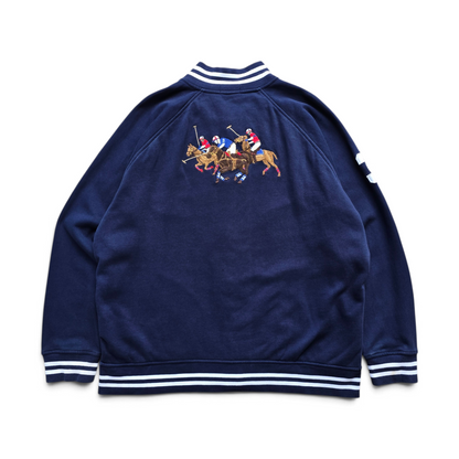 Ralph Lauren Triple Pony Fleece Baseball Jacket - XXL