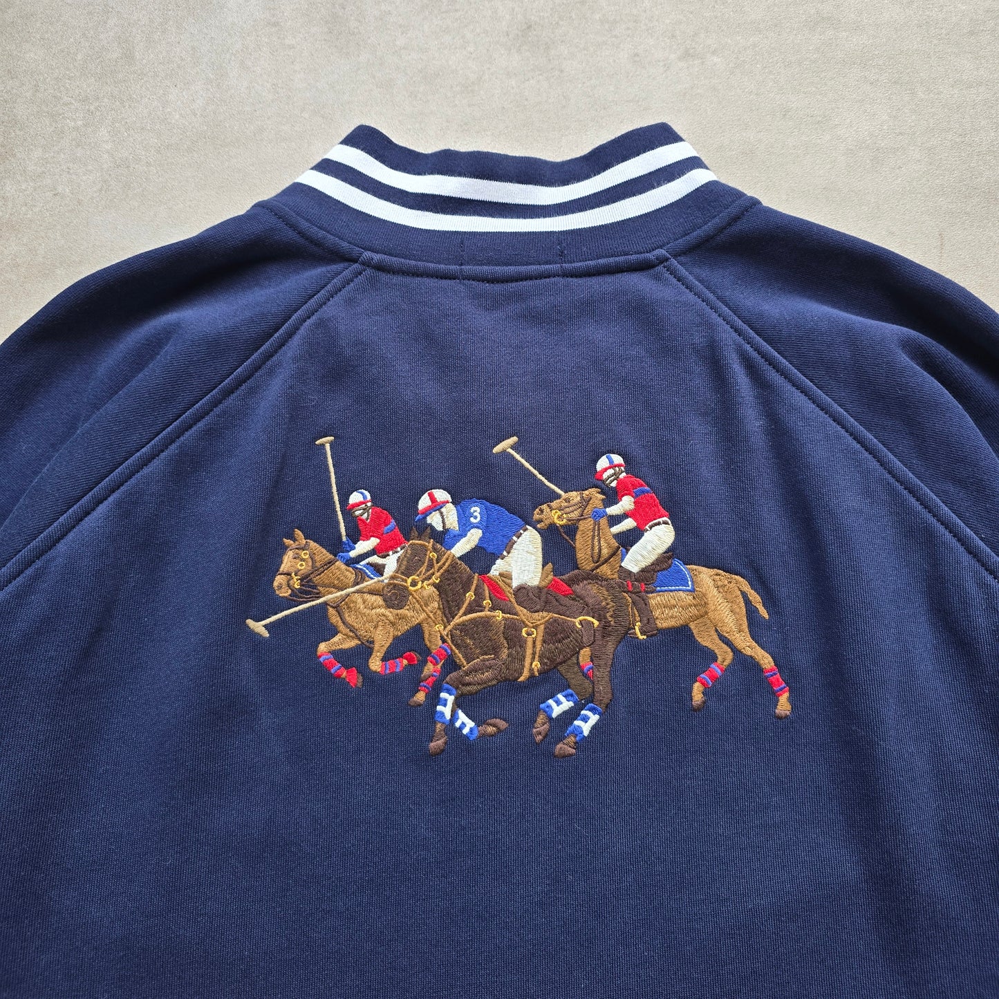 Ralph Lauren Triple Pony Fleece Baseball Jacket - XXL