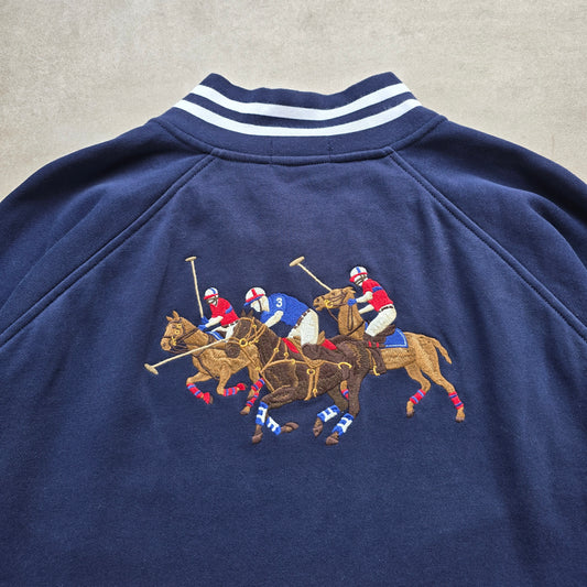 Ralph Lauren Triple Pony Fleece Baseball Jacket - XXL