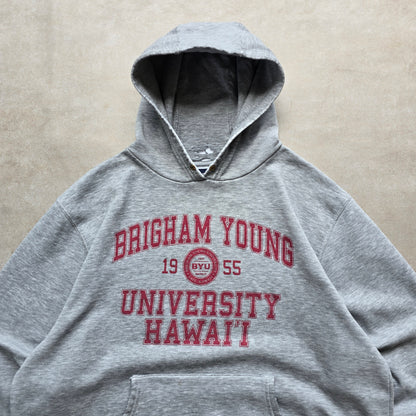 Vintage Distressed BYU University Hawaii Hoodie - XL