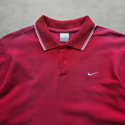 Vintage 2000's Nike Mini Swoosh Long Sleeve Polo Shirt - M/L